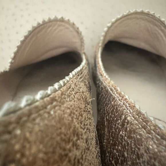 Stuart Weitzman Metallic Leather Espadrille Flats - Picture 6 of 8